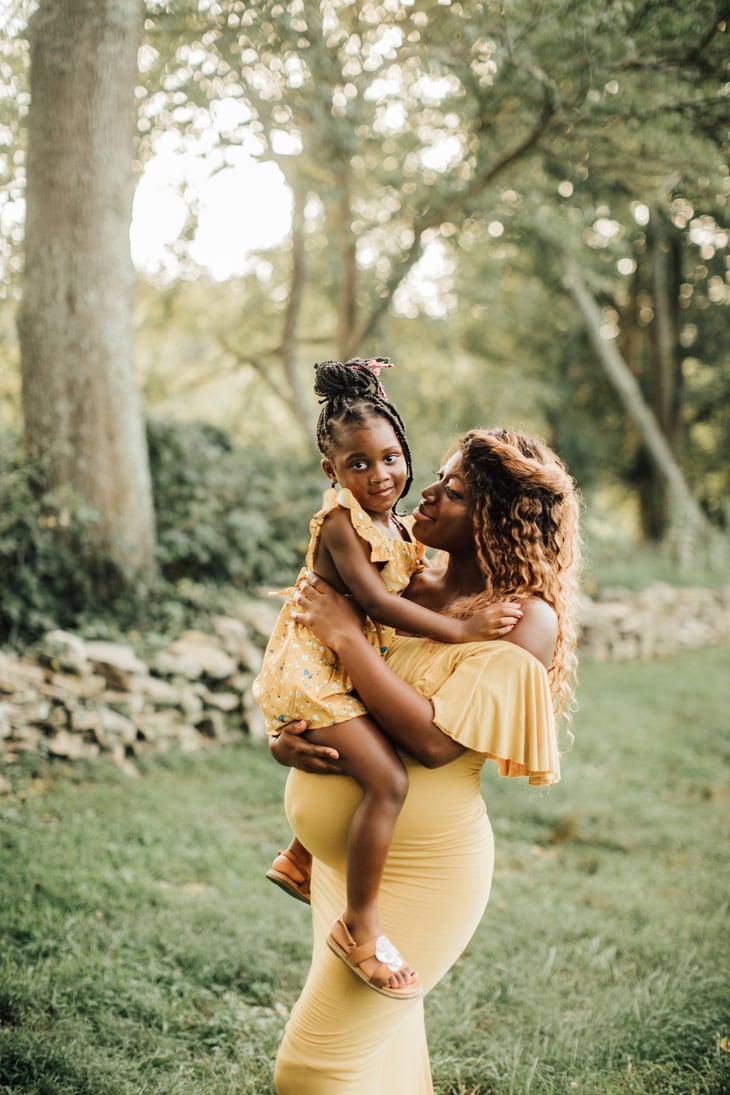 Mother and Daughter Maternity Photoshoot Outdoors 