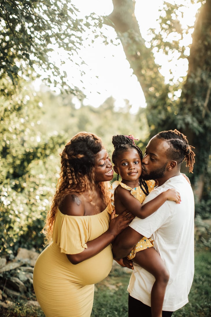 Maternity and Family Photoshoot Set Outdoors 